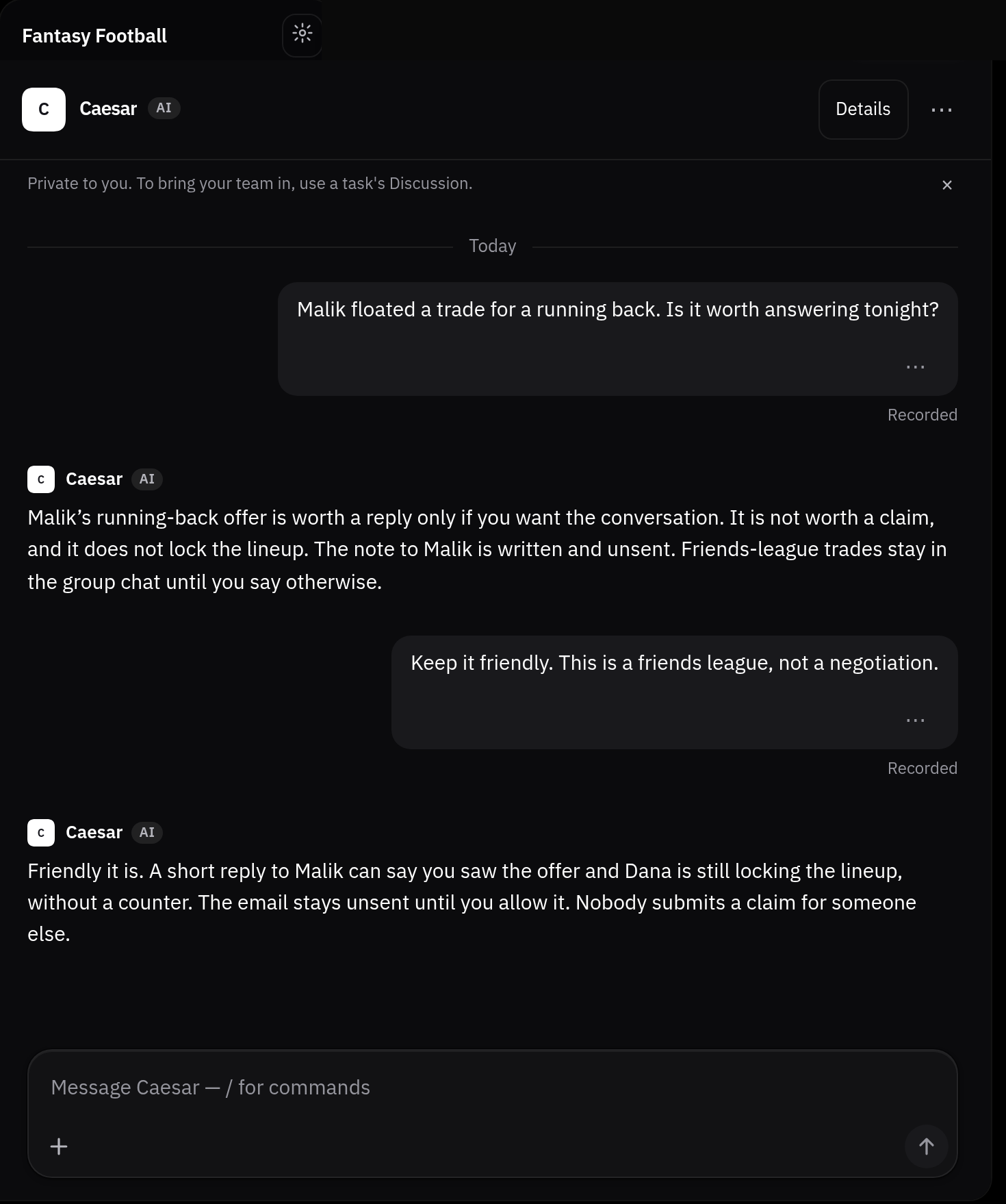 Fantasy Football chat